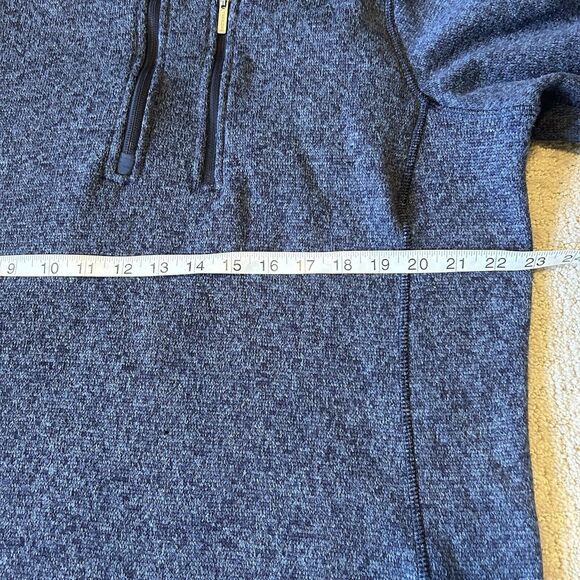 Woolrich Jacket Men’s Large Blue Pullover 1/4 Zip Sweater Comfort Cabincore - Picture 11 of 12